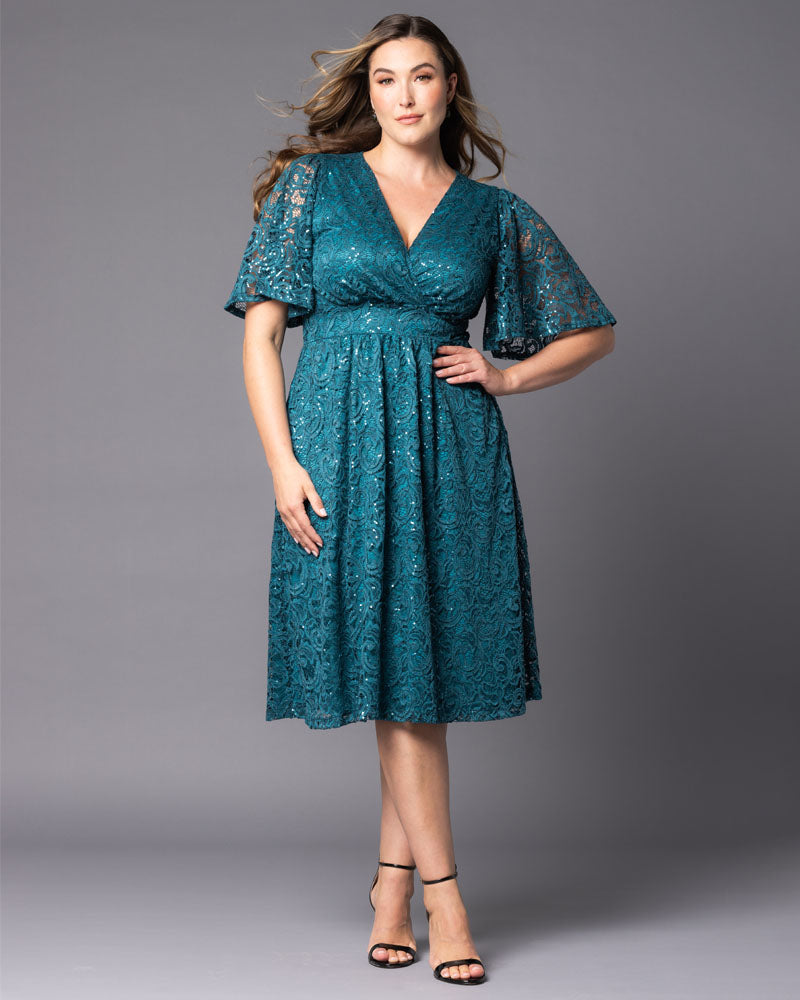 Dresses Starry Sequined Lace Cocktail Dress