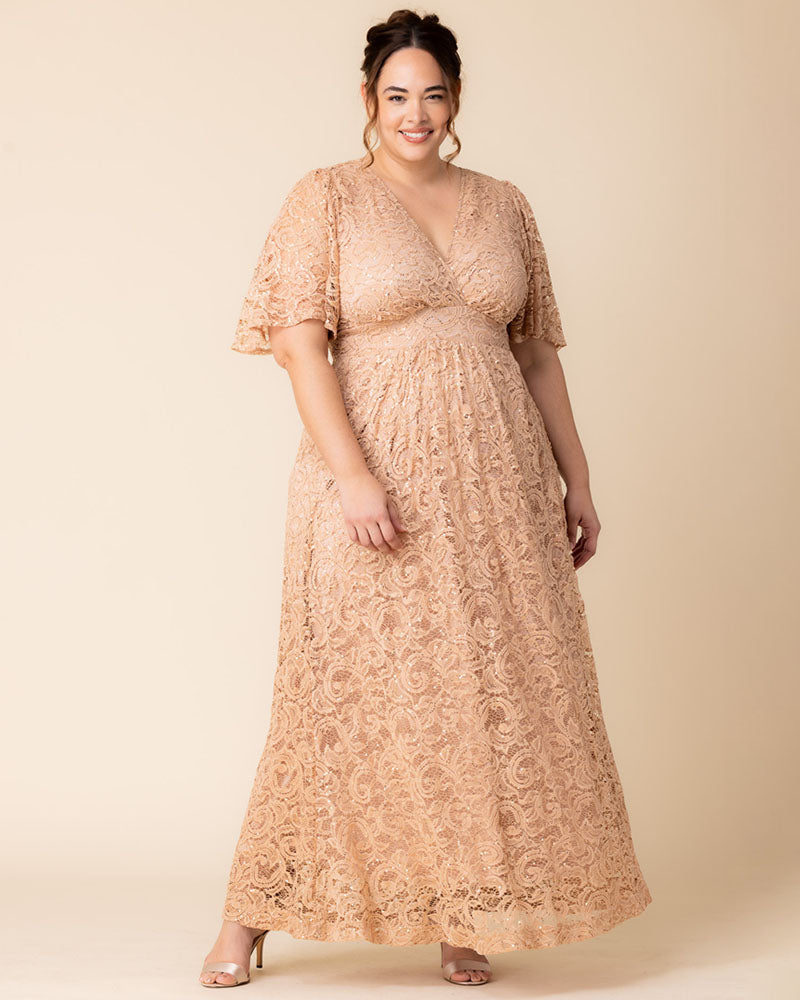 Dresses Luminous Sequin Lace Long Gown