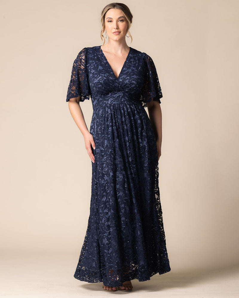 Dresses Luminous Sequin Lace Long Gown