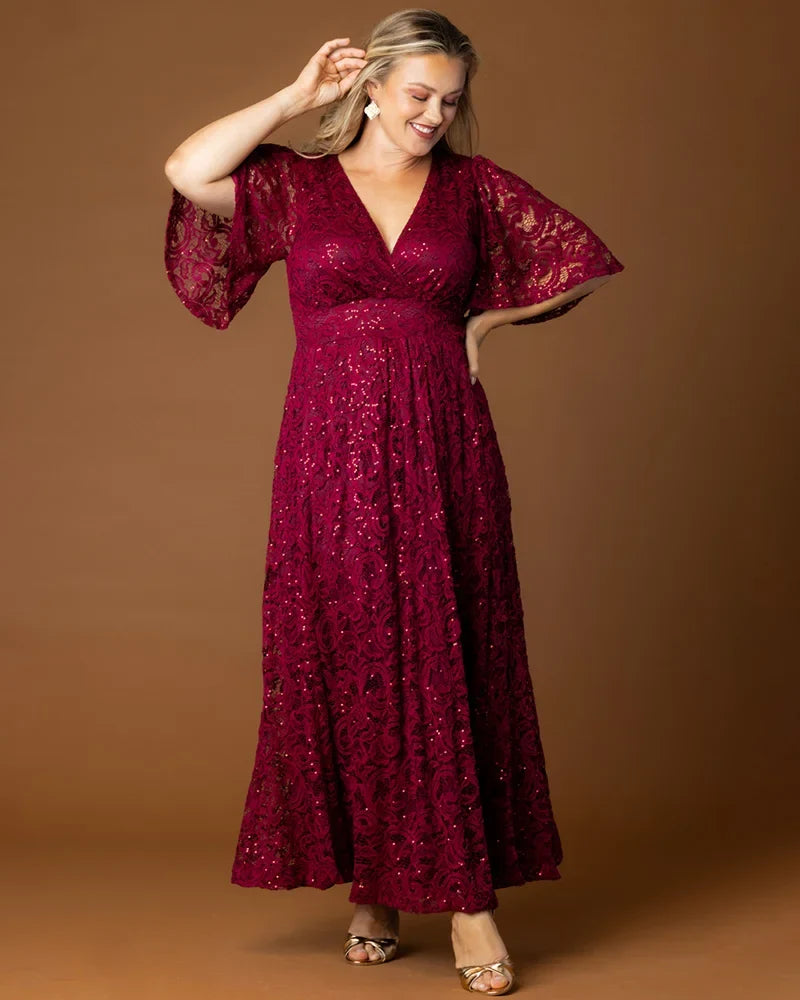 Dresses Luminous Sequin Lace Long Gown