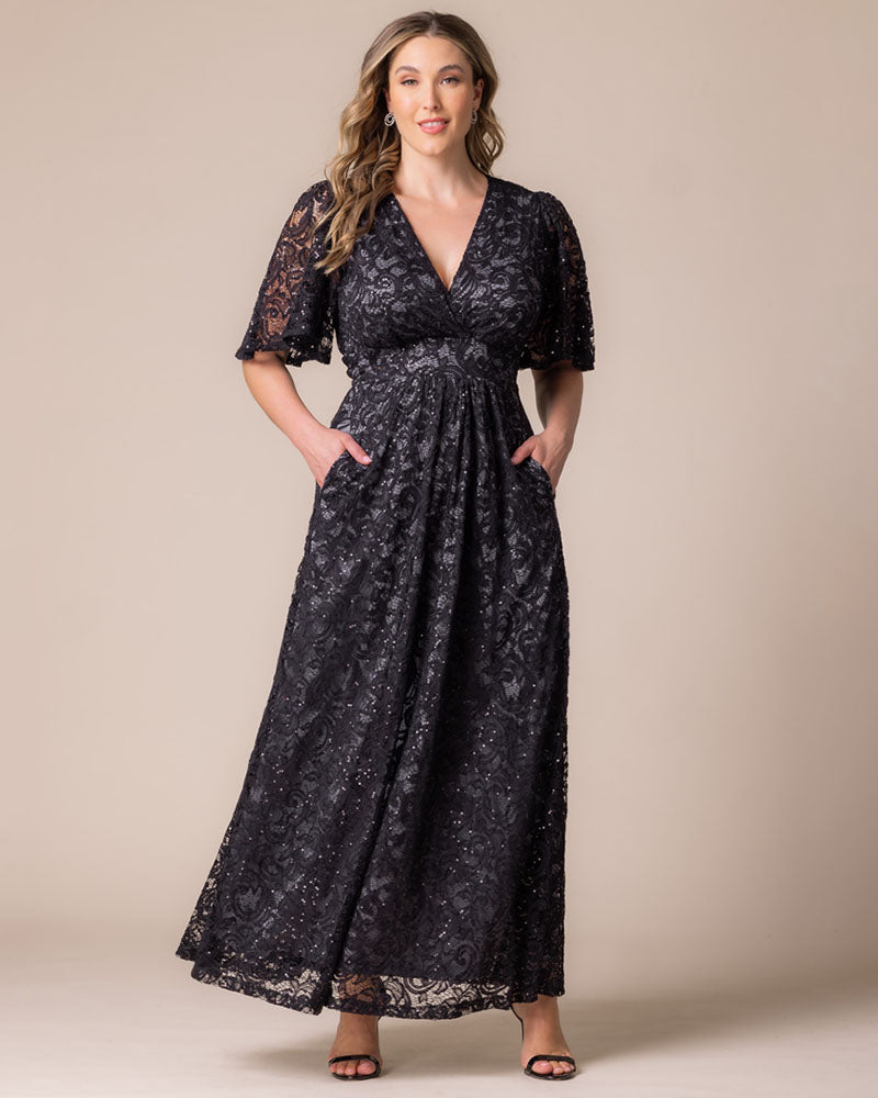 Dresses Luminous Sequin Lace Long Gown