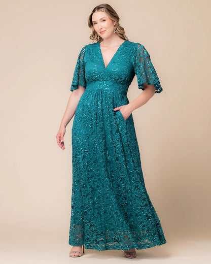 Dresses Luminous Sequin Lace Long Gown