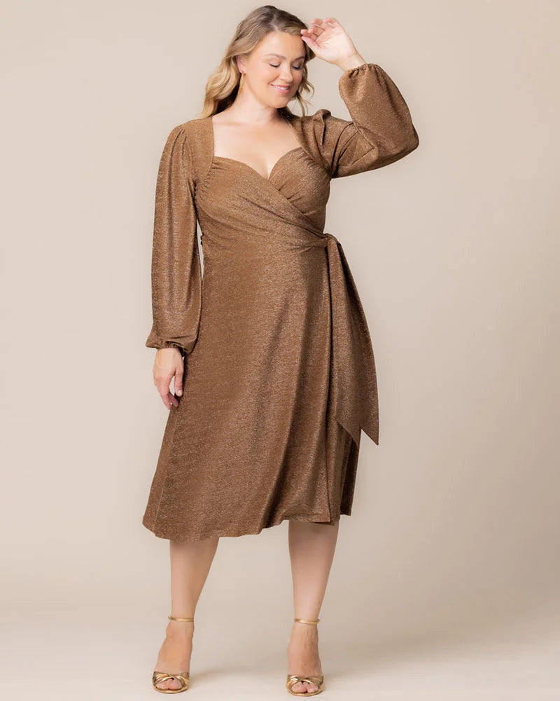 Socialite Sweetheart Sparkling Wrap Dress