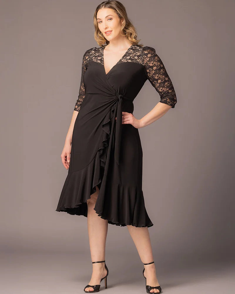 Lavish Lace Wrap Dress