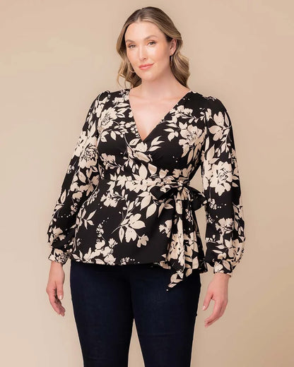 Tops Natasha Long Sleeve Wrap Top
