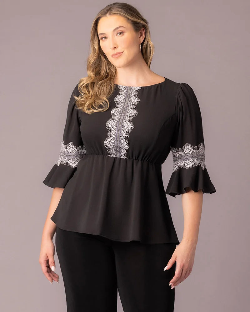 Tops Chateau Lace Trim Top