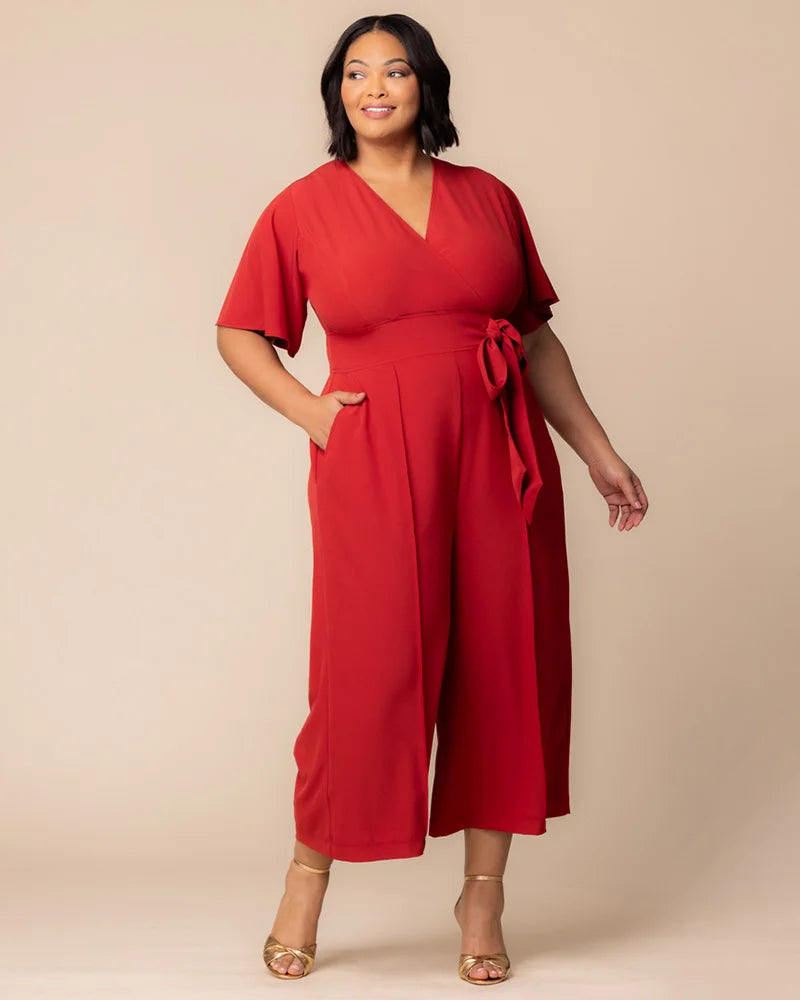 Evelyn Cropped Wide Leg Jumpsuit
