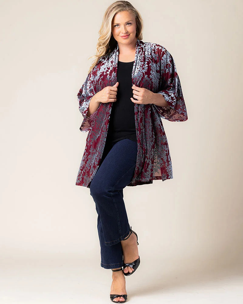Tops Dahlia Velvet Duster