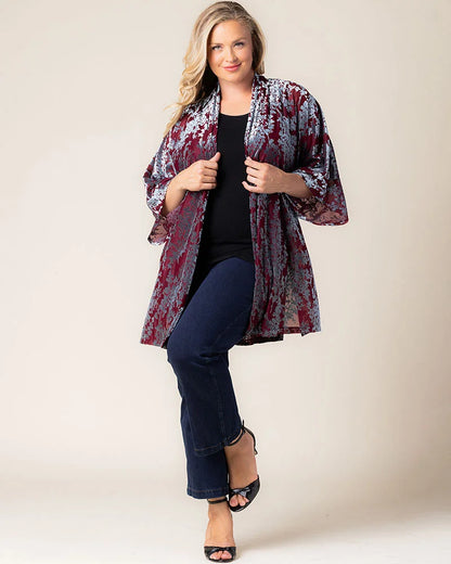 Tops Dahlia Velvet Duster