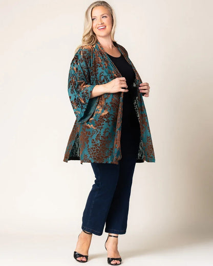 Tops Dahlia Velvet Duster