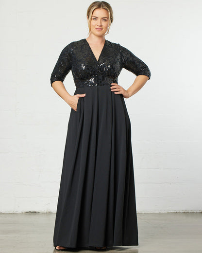 Dresses Paris Pleated Sequin Gown