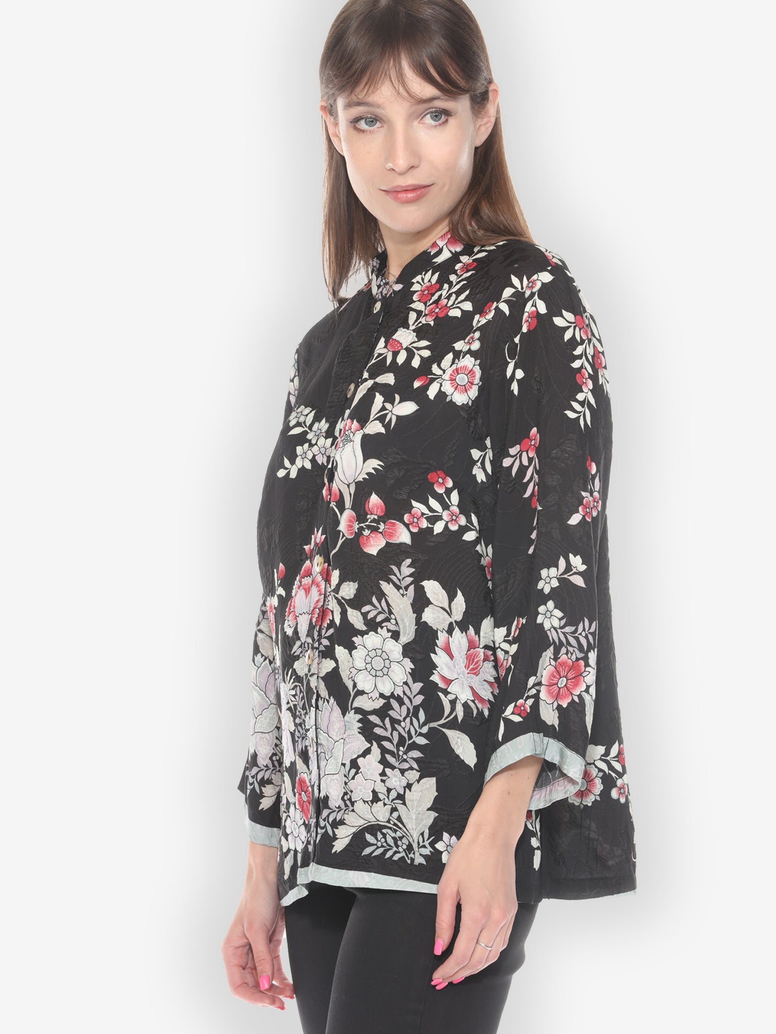 Jackets Botanical in Garden Silk Blouse
