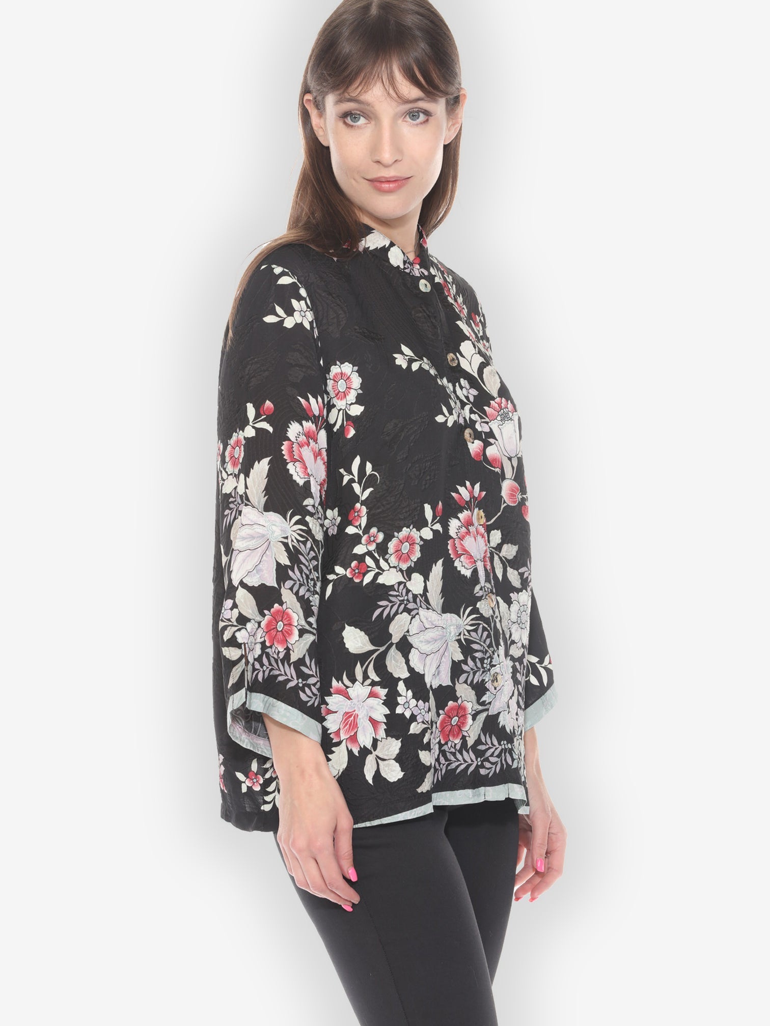 Jackets Botanical in Garden Silk Blouse