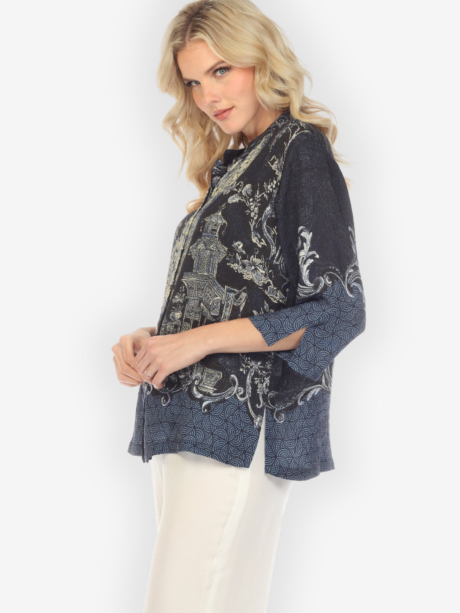 Jackets Chinoiserie Japan Silk Blend Blouse