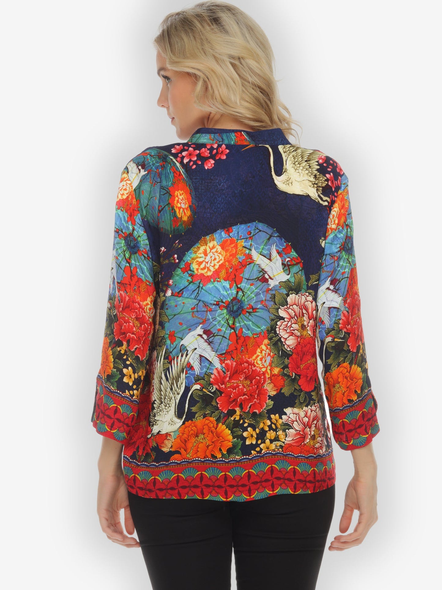 Jackets Crane Paradise Citron Style Silk Blouse