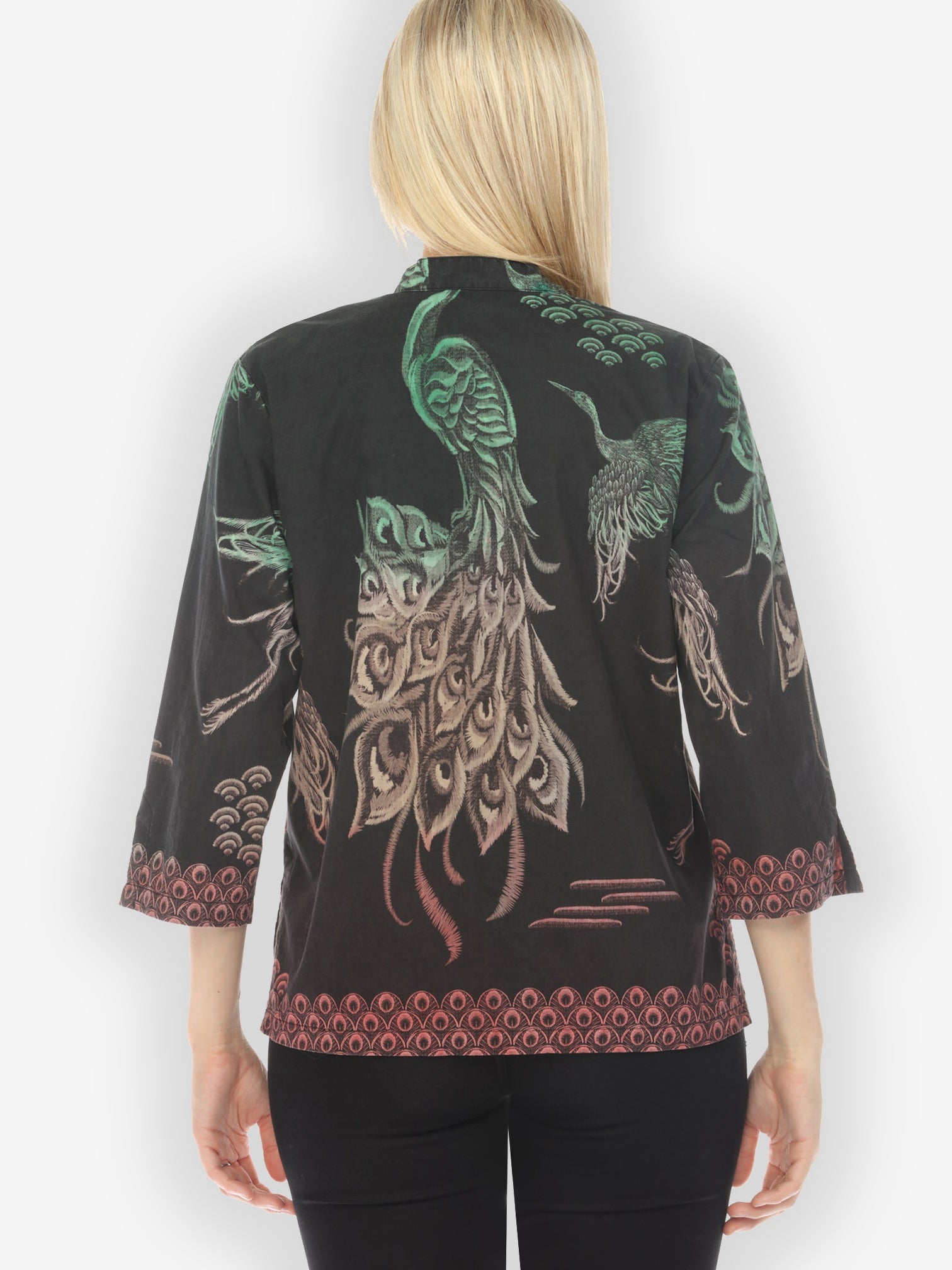 Jackets Flow Crane Silk Cotton Hand Dyed Blouse
