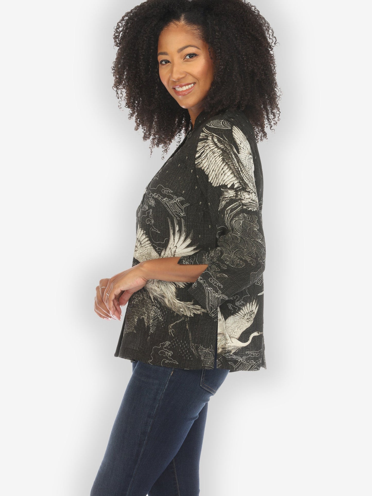 Jackets Galaxy Crane Silk Blend Blouse