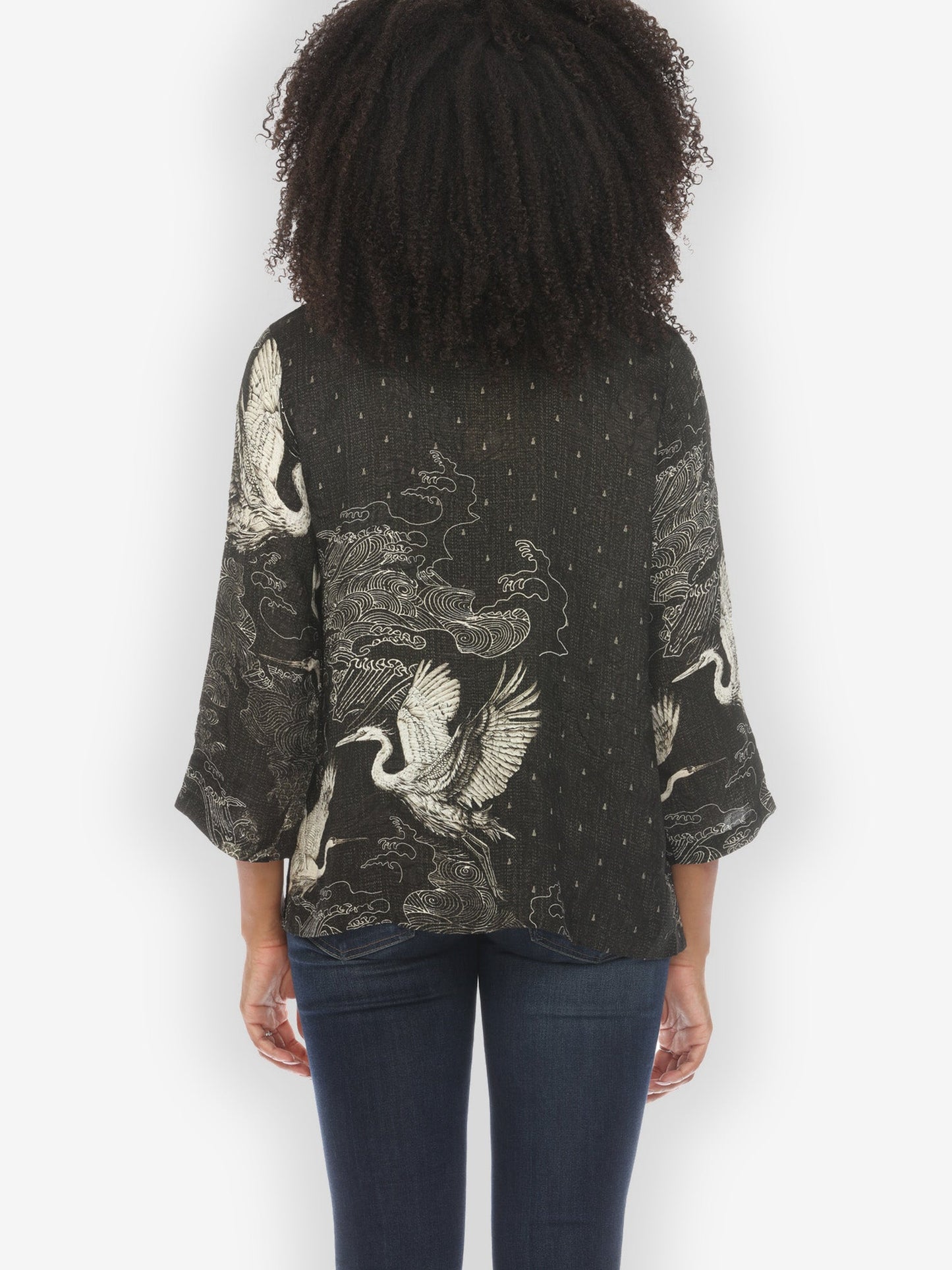 Jackets Galaxy Crane Silk Blend Blouse