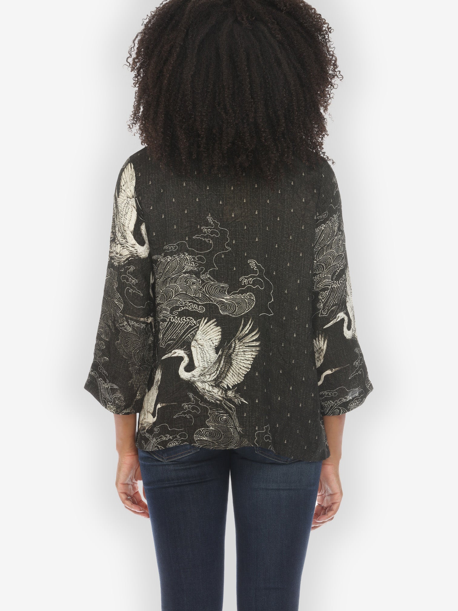 Jackets Galaxy Crane Silk Blend Blouse