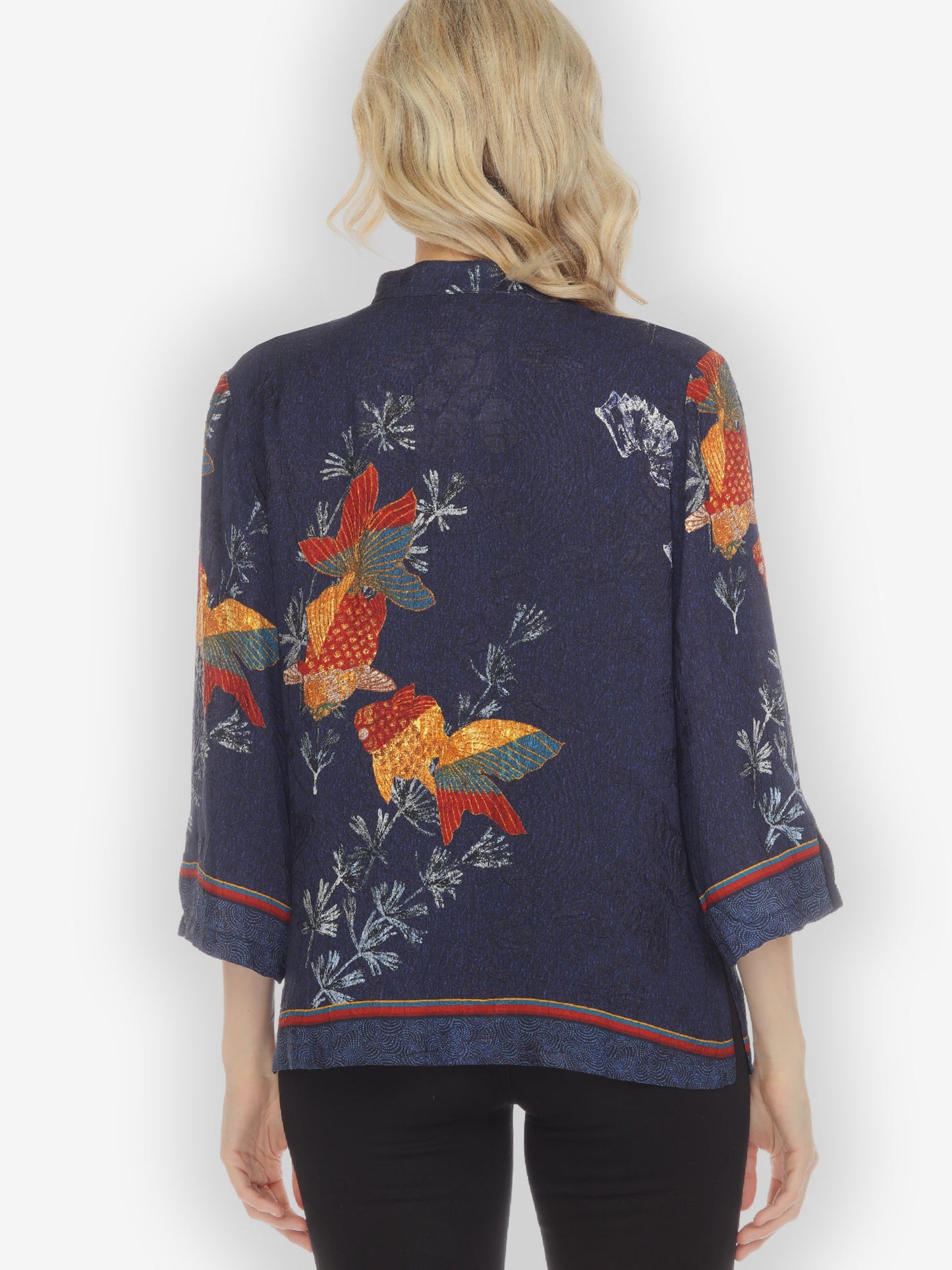 Jackets Good Luck Fish Silk Blend Blouse