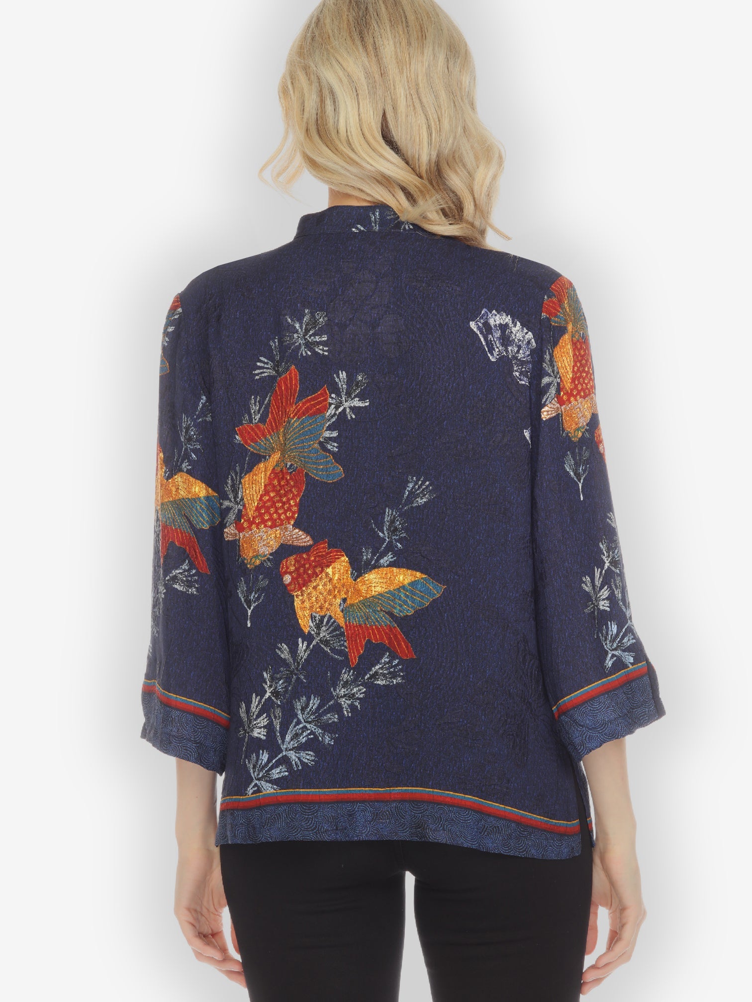 Jackets Good Luck Fish Silk Blend Blouse