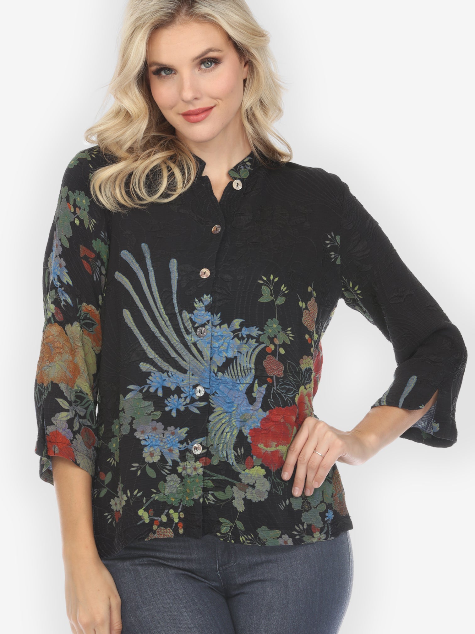 Jackets Garden of Hope Hand Dyed Silk Blouse