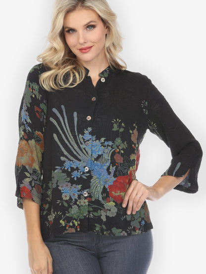 Jackets Garden of Hope Hand Dyed Silk Blouse
