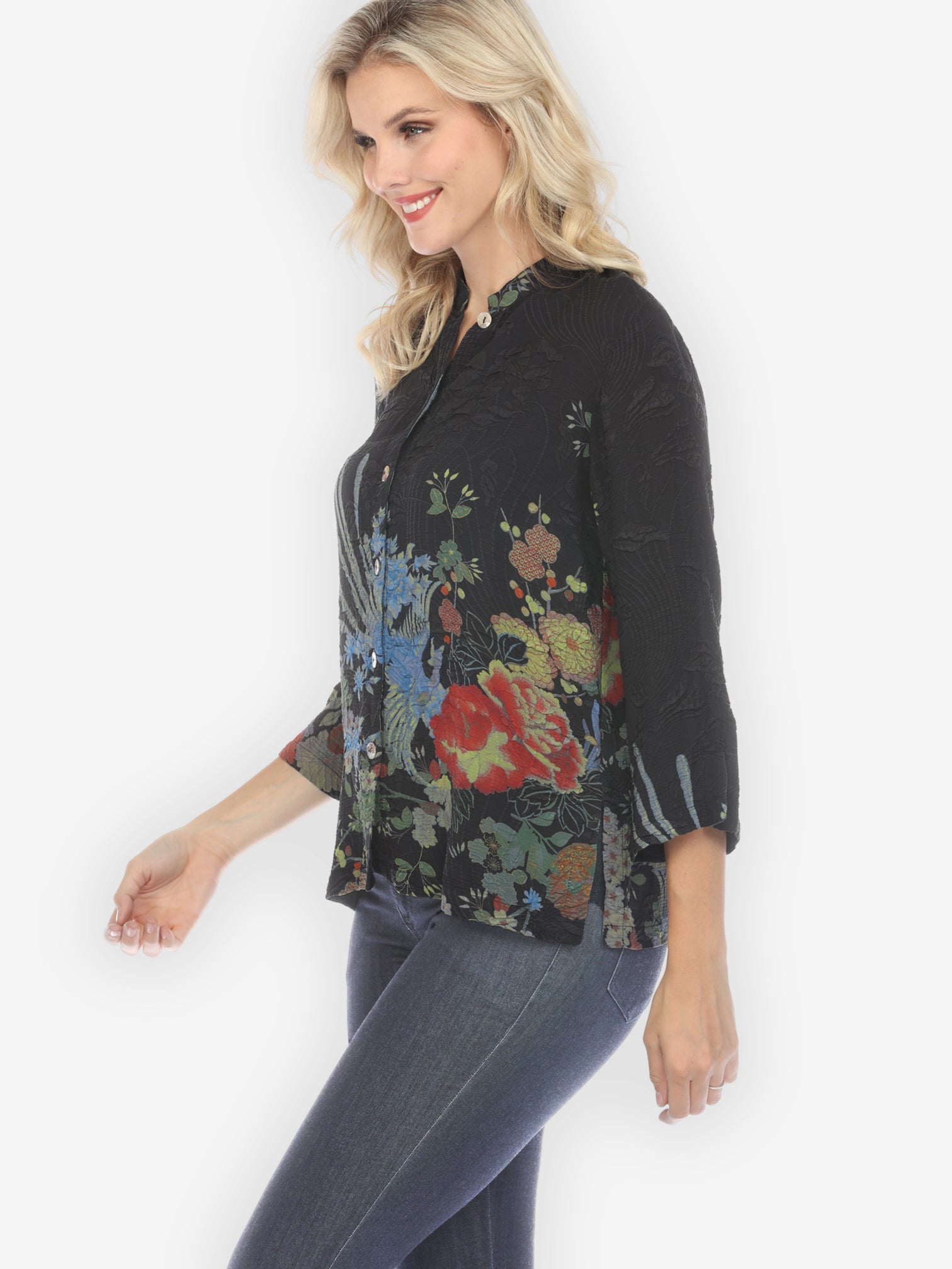 Jackets Garden of Hope Hand Dyed Silk Blouse