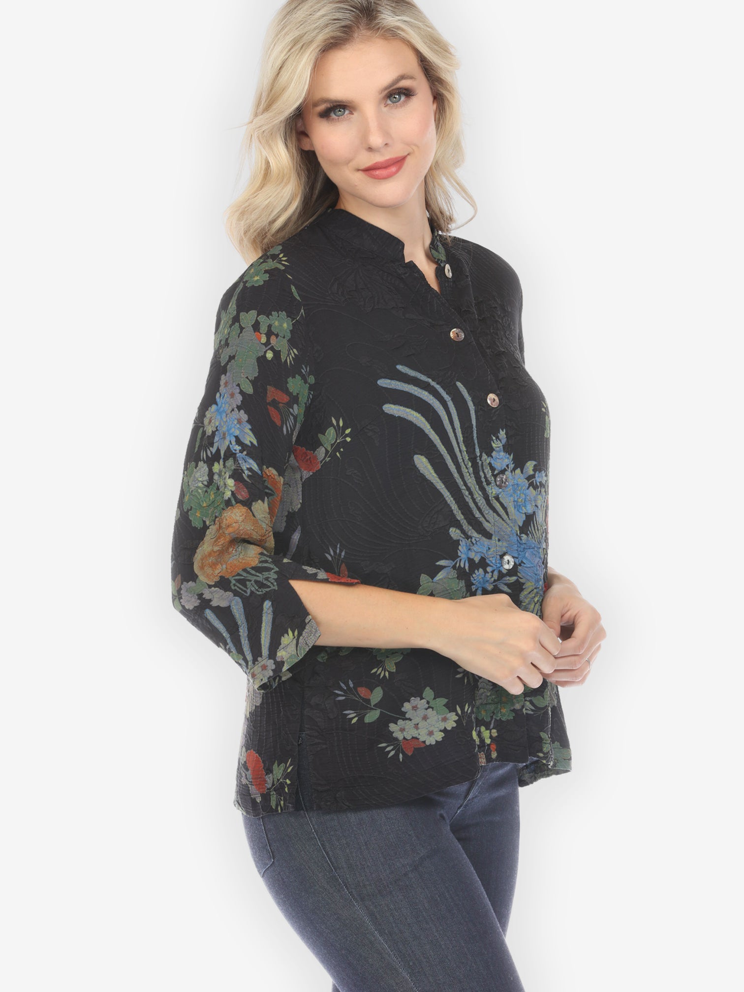 Jackets Garden of Hope Hand Dyed Silk Blouse