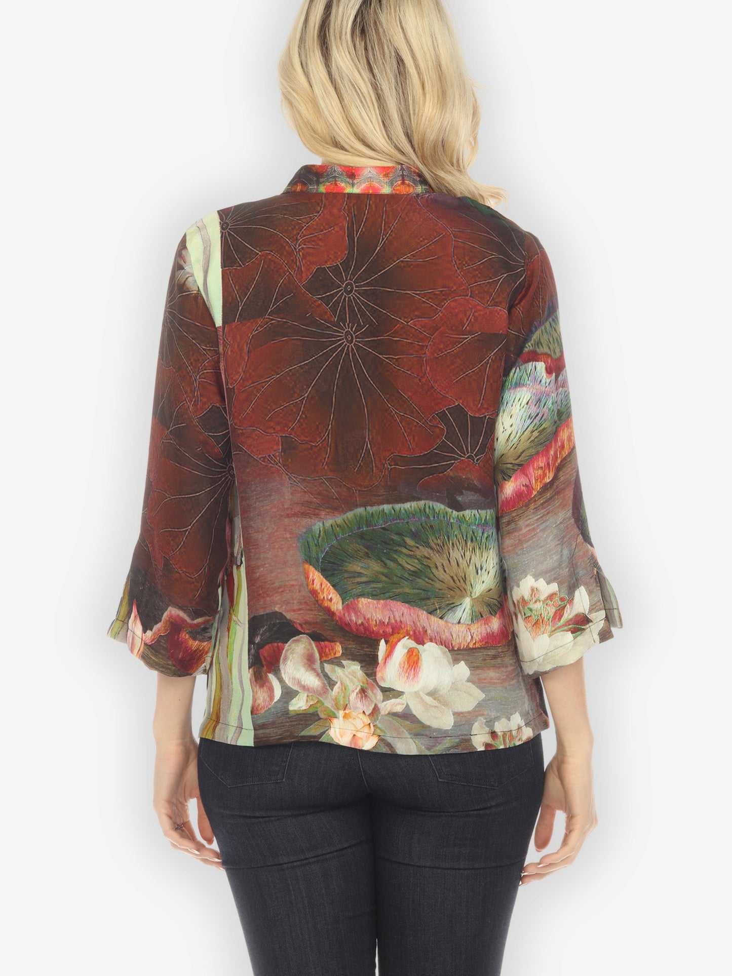 Jackets Giant Water Lily Silk Blouse