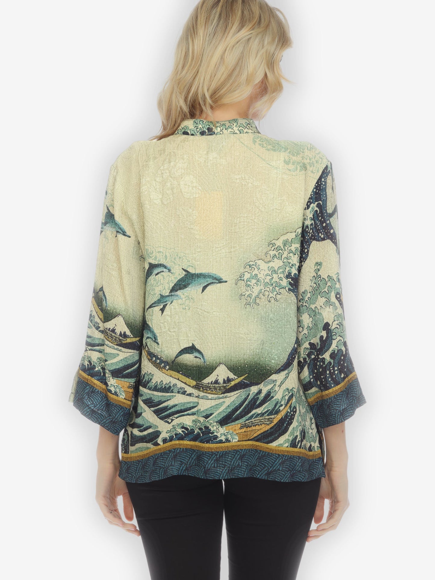 Jackets Japanese Wave Silk Blouse