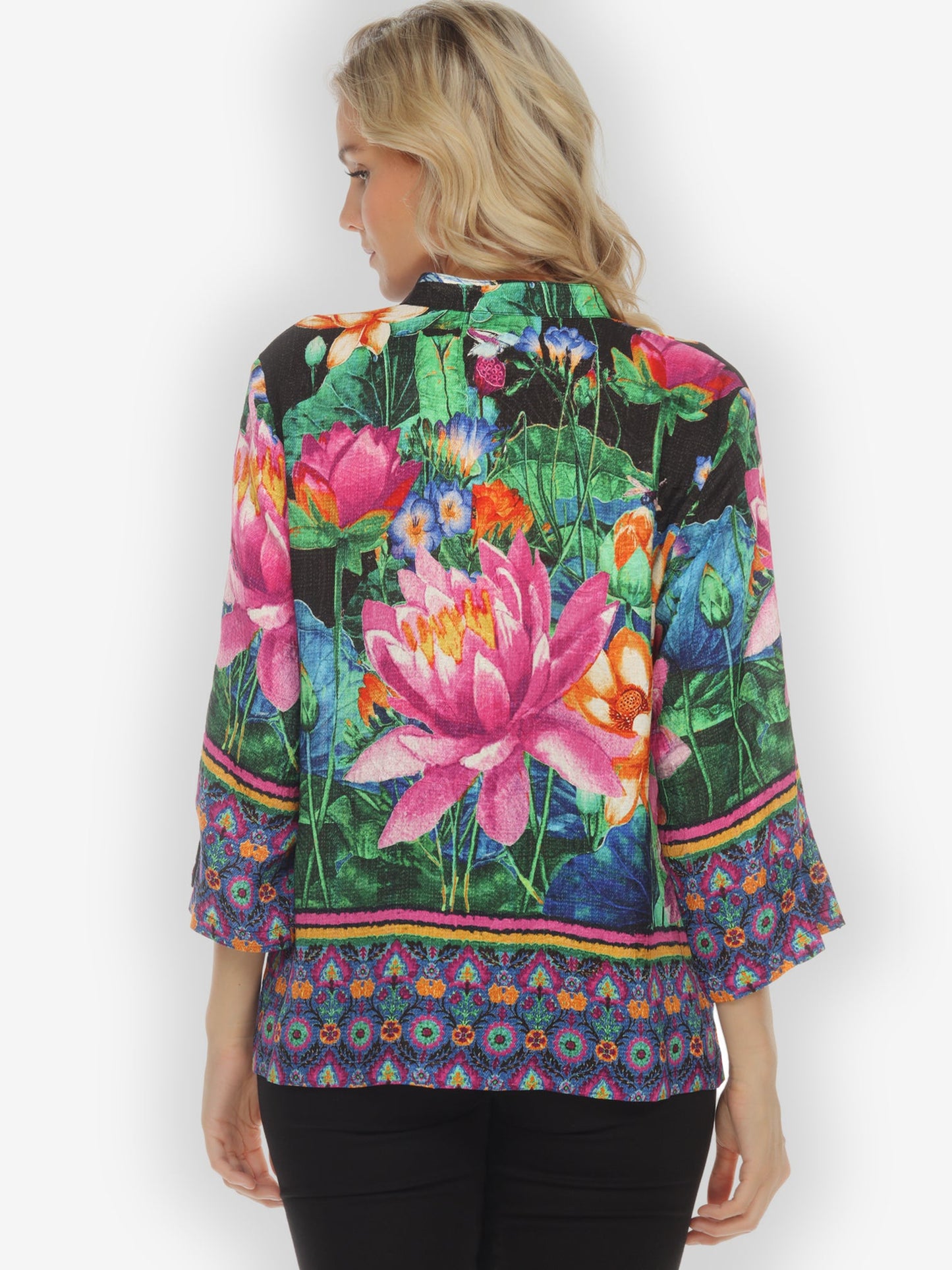 Jackets Lotus and Beauty Citron Style Silk Blouse