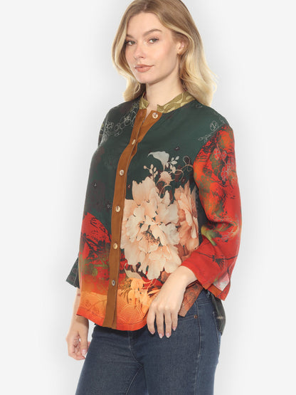 Citron Style Blouse Nature Sunlight Classic Citron Silk Blouse