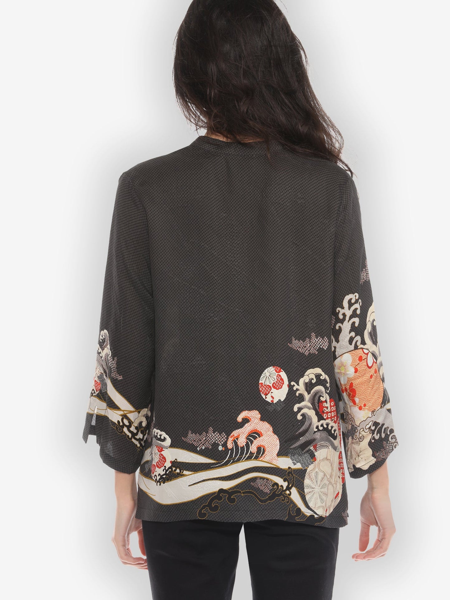 Jackets Ocean Wave Royal Silk Blouse