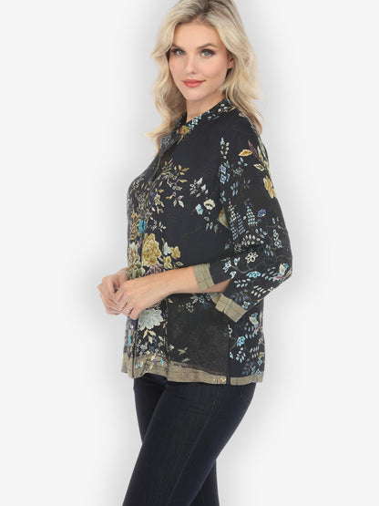 Citron Style Blouse Queenly Radiant Charm in Vintage Silk Blend Blouse