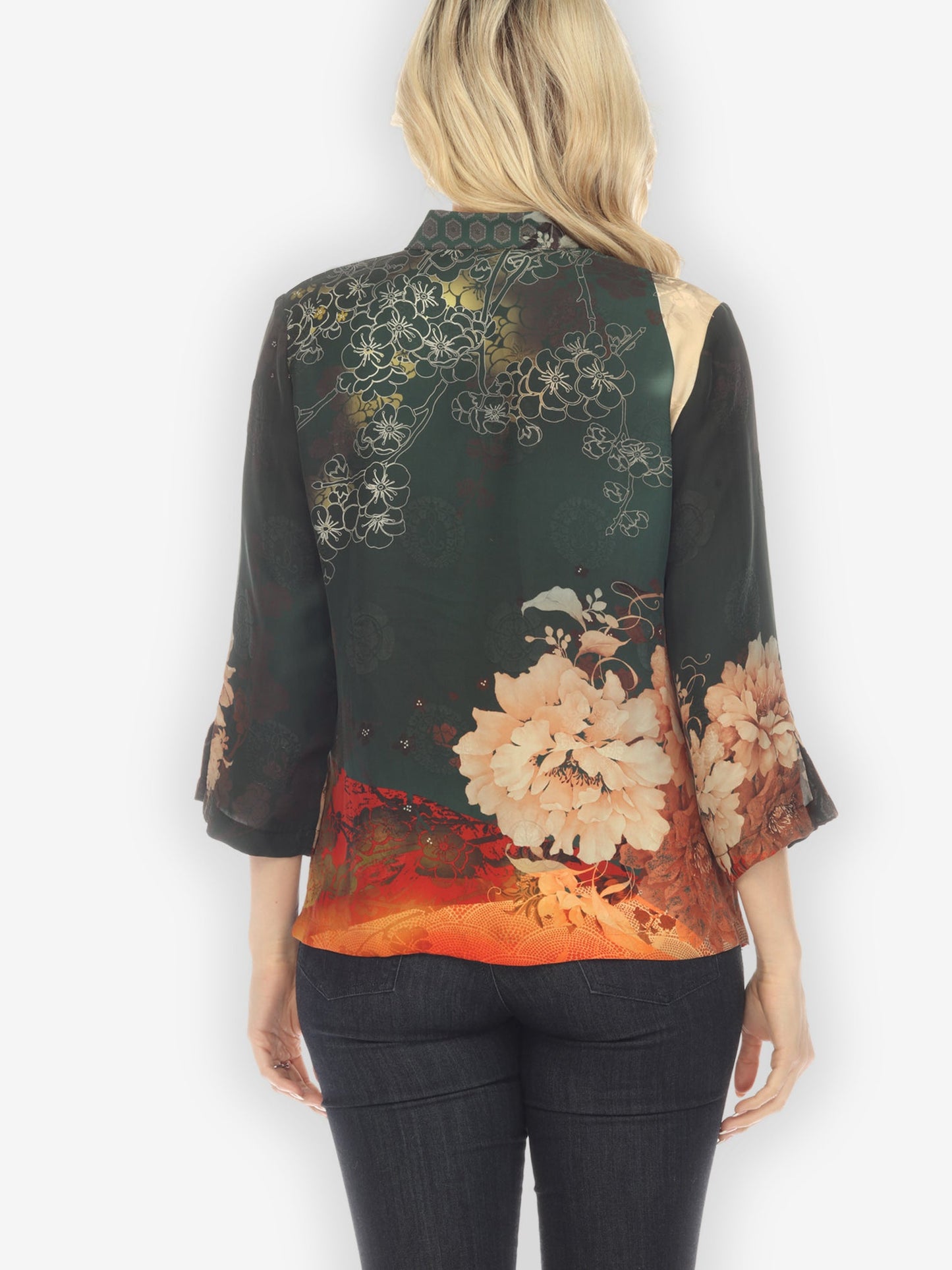 Citron Style Blouse Sunrise and Nature Silk Blouse