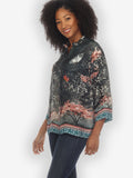 Sakura Night Silk Blouse