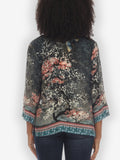 Sakura Night Silk Blouse