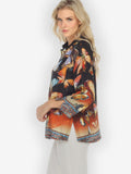 Vintage Butterfly Citron Style Silk Blouse
