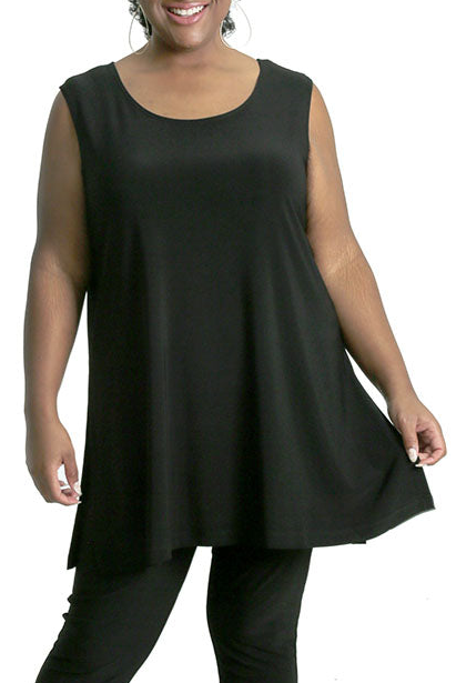 Tops Vikki Vi Jersey Black Maxi Tunic Tank