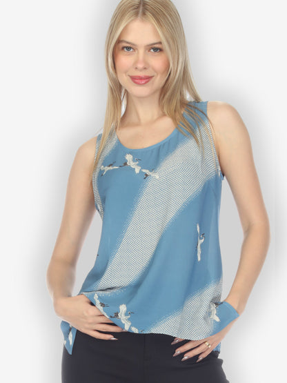 Open Front Kimono Shibori Flying Crane Silk Kimono