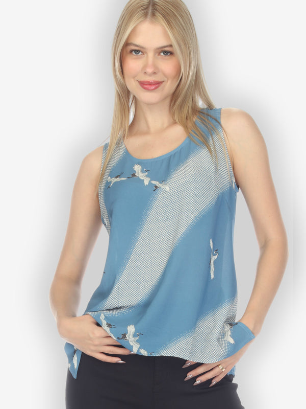 Shibori Flying Crane Silk Kimono