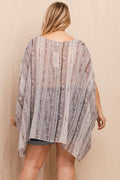 Oddi Paisley Chiffon Poncho