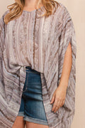 Oddi Paisley Chiffon Poncho