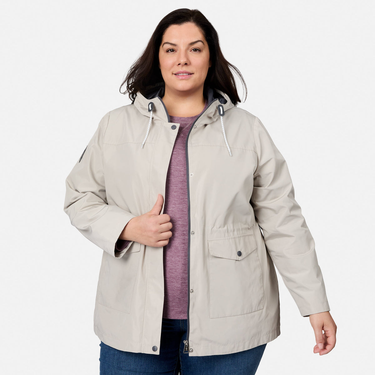 outerwear Women's Plus Size Rain Away Anorak Rain Jacket