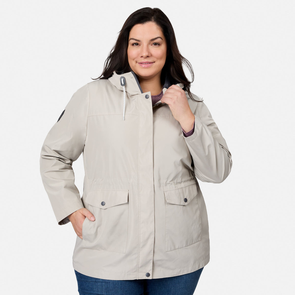outerwear Women's Plus Size Rain Away Anorak Rain Jacket