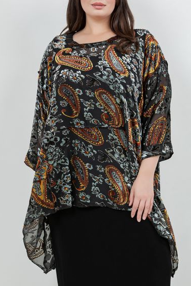 Tops Velvet Paisley Whisper Top