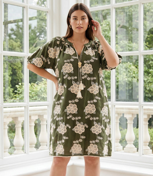 dress Karen Kane Puff Sleeve Tassel Dress