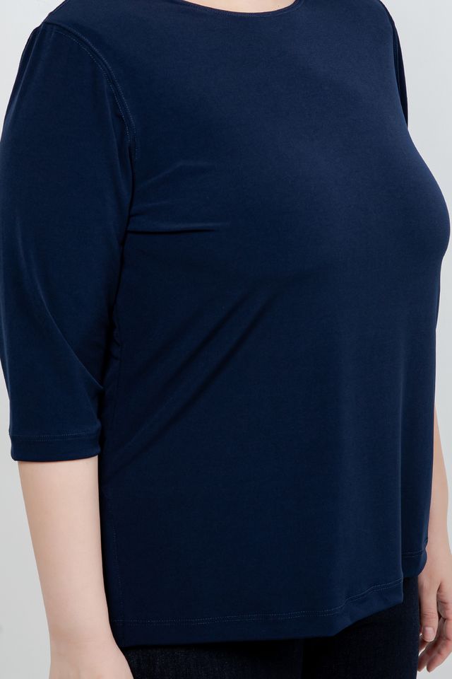 Tops Vikki Vi Jersey Navy 3/4 Sleeve Top
