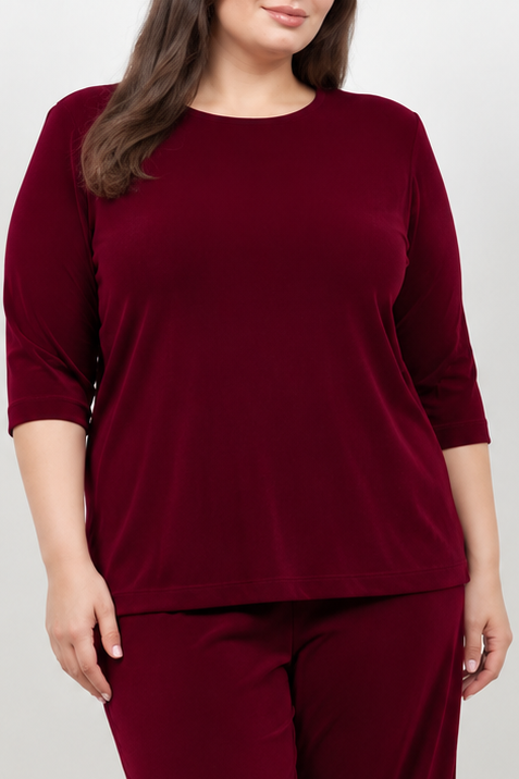 Vikki Vi Classic Shiraz 3/4 Sleeve Top